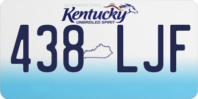 KY license plate 438LJF