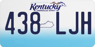 KY license plate 438LJH