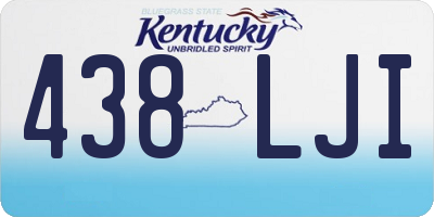 KY license plate 438LJI