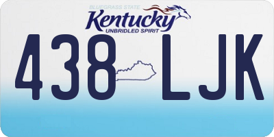 KY license plate 438LJK