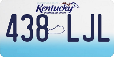 KY license plate 438LJL