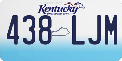 KY license plate 438LJM