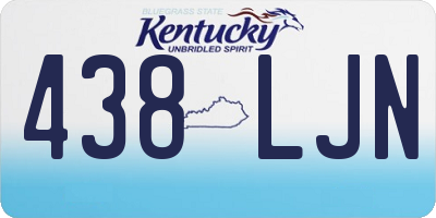 KY license plate 438LJN