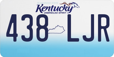 KY license plate 438LJR
