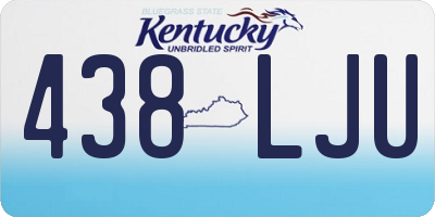 KY license plate 438LJU