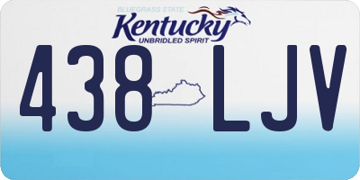KY license plate 438LJV