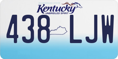 KY license plate 438LJW