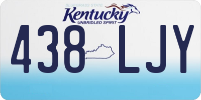 KY license plate 438LJY