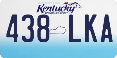 KY license plate 438LKA