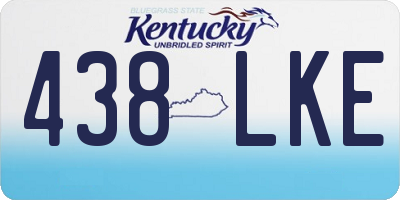 KY license plate 438LKE