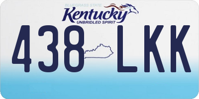 KY license plate 438LKK