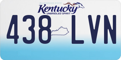 KY license plate 438LVN