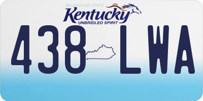 KY license plate 438LWA