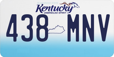 KY license plate 438MNV