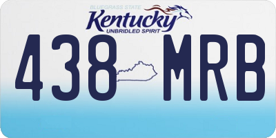KY license plate 438MRB