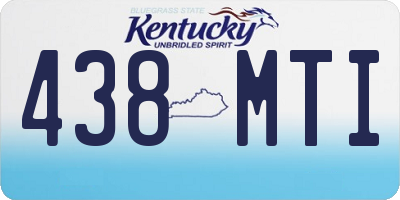 KY license plate 438MTI