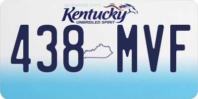 KY license plate 438MVF