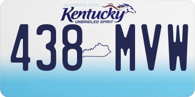KY license plate 438MVW