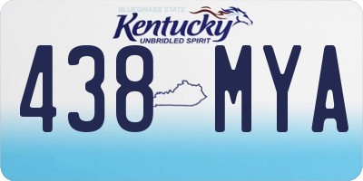KY license plate 438MYA