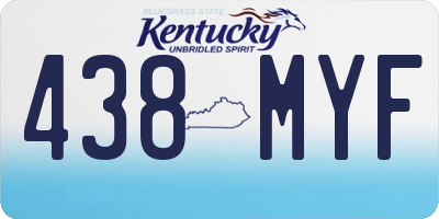 KY license plate 438MYF
