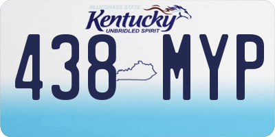 KY license plate 438MYP