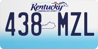 KY license plate 438MZL