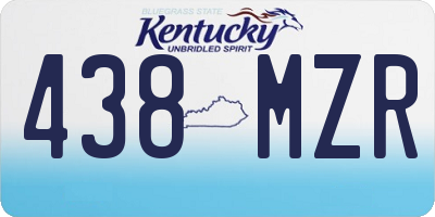 KY license plate 438MZR