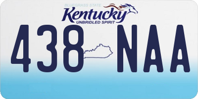 KY license plate 438NAA