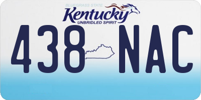 KY license plate 438NAC