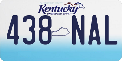 KY license plate 438NAL