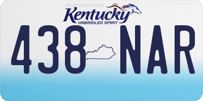KY license plate 438NAR