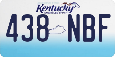 KY license plate 438NBF