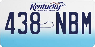 KY license plate 438NBM