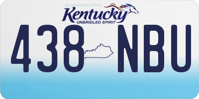 KY license plate 438NBU