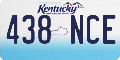 KY license plate 438NCE