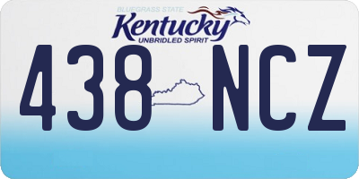 KY license plate 438NCZ