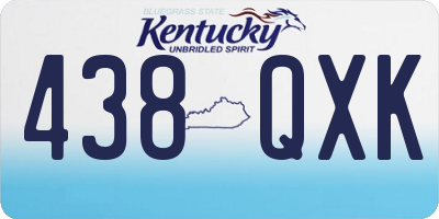 KY license plate 438QXK