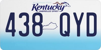 KY license plate 438QYD