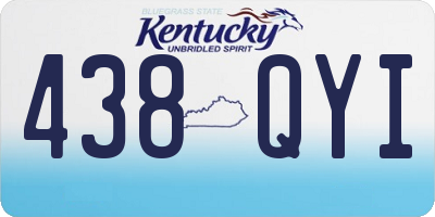 KY license plate 438QYI
