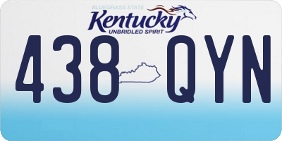 KY license plate 438QYN