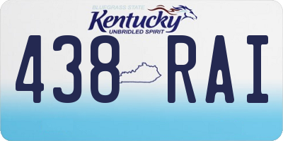 KY license plate 438RAI