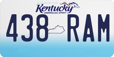 KY license plate 438RAM