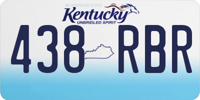 KY license plate 438RBR
