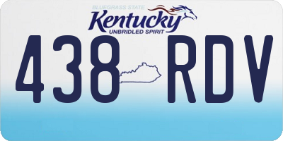 KY license plate 438RDV