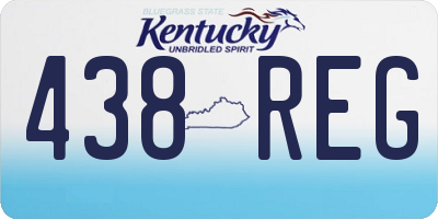 KY license plate 438REG