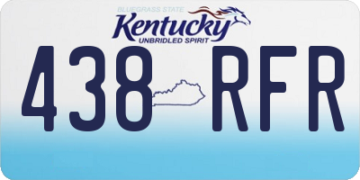 KY license plate 438RFR