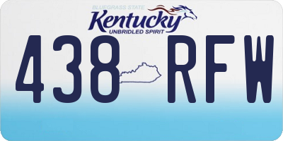 KY license plate 438RFW