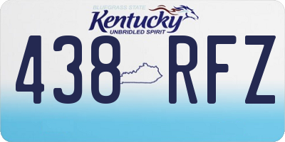 KY license plate 438RFZ