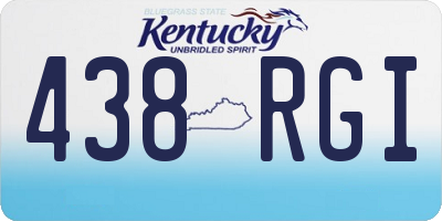 KY license plate 438RGI