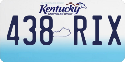 KY license plate 438RIX
